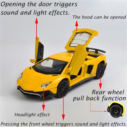 Modelo a escala 1:32 Lambo Aventador de juguete miniatura 2