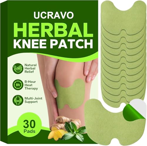 Image of UCRAVO 30pcs Pain Relief Patch, Knee Patches for Pain Relief, Wormwood Knee Joint Patch, Plasters Can Effectively Promote Blood Circulation and Relieve Joint Pain Promotes Blood Circulation