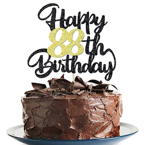 Image of 88th Happy Birthday cake topper happy birthday cake decoration 88th birthday party decoration gift plugin
