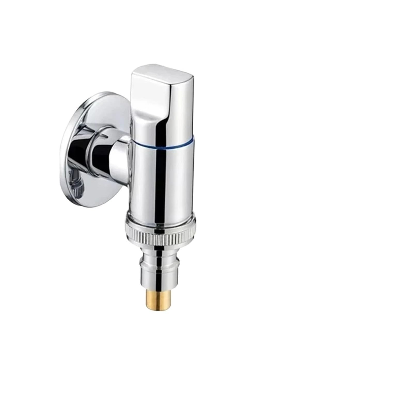 Bvhisehp Silver Wall Mounted G1/2 Brass Quick Open Angle Valve Multifunctional Water Stop For Washing Machine(Silver)