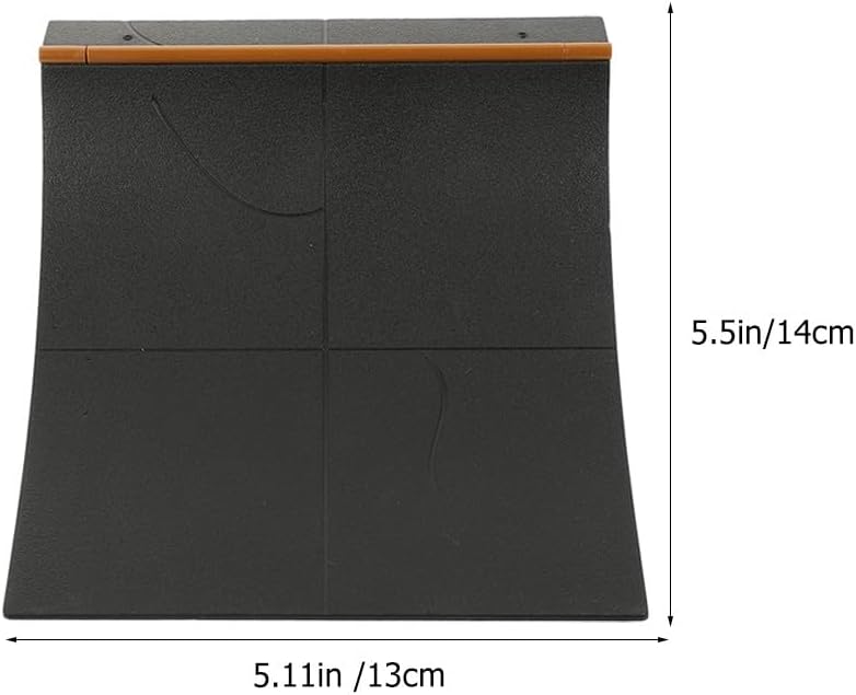 SUPVOX 2pcs Finger Skateboard Ramp, Mini Skate Park Set with Ramps Obstacles, Training Toys for Finger Skill Development, Gifts for Kids Ages 5+ & Adults, Black