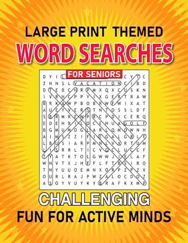Large Print Themed Word Searches for Seniors: Challenging Fun for...