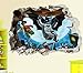 Produktbild Superheld Gebrochen Wandaufkleber Lego Batman Kinderzimmer Dekoration 3D Wandbild Film Kunst Pvc Cartoon Avengers Label 50 * 70 Cm