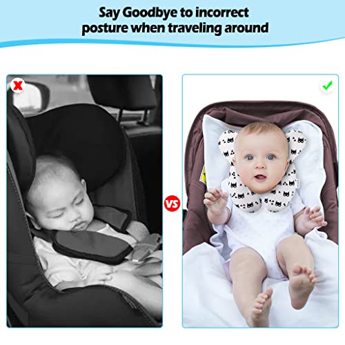 Baby Travel Pillow, Kakiblin Toddler Head And Neck Support Baby Neck Pillow For Car Seat, Pushchair, Grey #TOP4