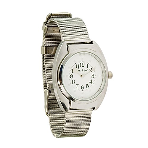 Unisex Braille Watch-Chrome-Steel Mesh Band-White Dial #TOP19