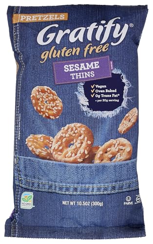 Gratify Pretzel Gf Thin Sesame 10.5oz