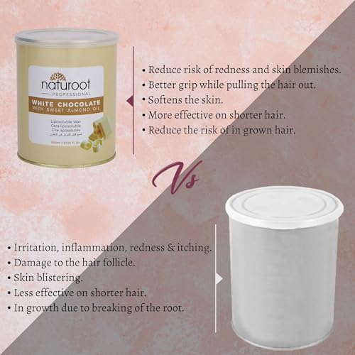 Image of Liposoluble Wax, White Chocolate Flavour, 800g with Free Pre Wax Gel 50ml & Post Wax Oil 50ml