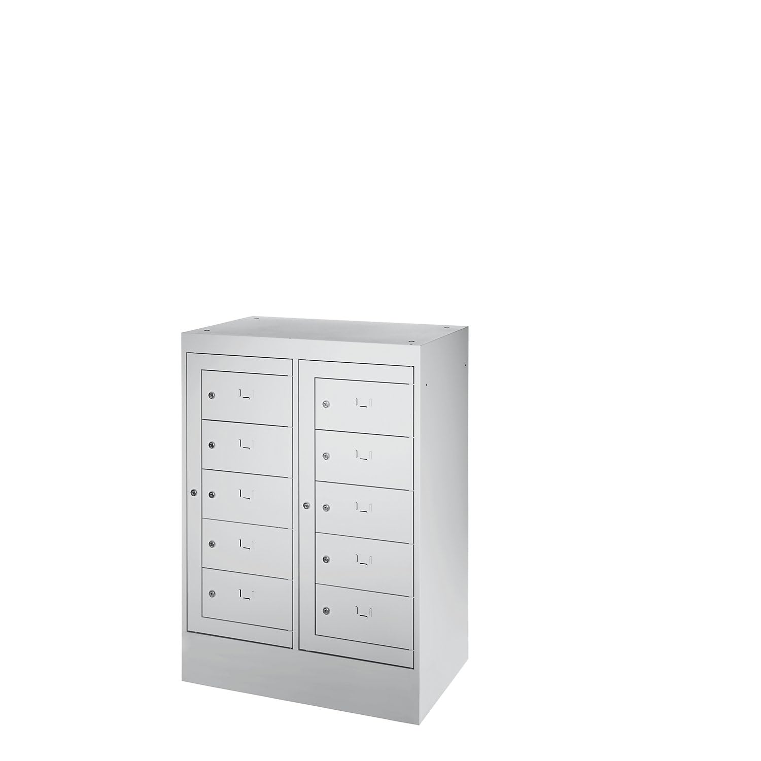 Certeo | Armoire pour Ordinateurs Portables | 10 casiers, h x l 1115 x 782 mm, gris clair