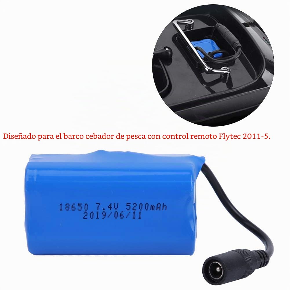 KIMISS Batería de Actualización RC, Flytec 2011 5 para Barco de Cebo de Pesca Al Aire