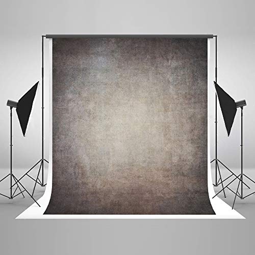10ft(W) x10ft(H) Gray Canvas Portrait Photo Backdrop Muslin Studio Abstract Grunge Background Old Paper Photo Studio Booth Props for Photography Seamless Free Wrinkles