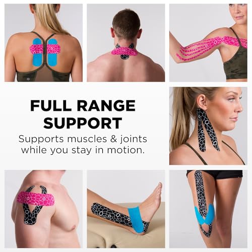 Image of THERABAND Kinesiology Tape, Knee, 2'' X 103.3 Foot Bulk Roll, Black /Grey