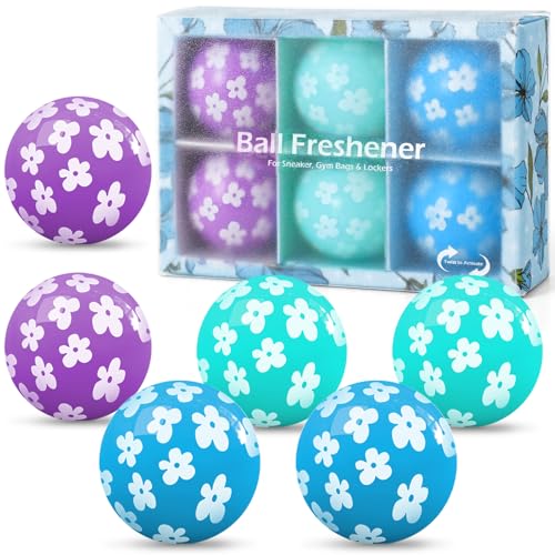 Scent-Hi Bolas Desodorizadoras, Ambientadores de Zapatos, Paquete de 6, Desodorante de Zapatos Para Tenis, Taquillas, Bolsas de Gimnasio, Hogares, Aroma a Lavanda, Jazmín, Lino