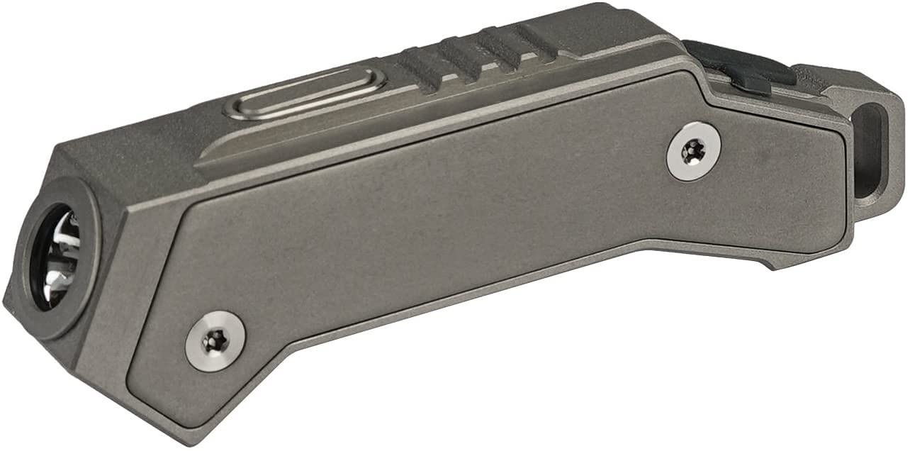 MecArmyFL02 360 Lumens Super Bright Outdoor EDC Mini Keychain LED Flashlight, Titanium USB Rechargeable Flashlight, Waterproof EDC Mini and Powerful Flashlight (Sandblasted)