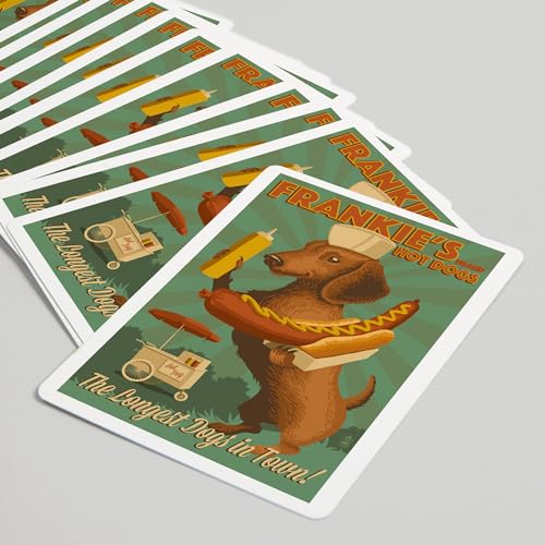 Lantern Press Dachshund, Baraja de 52 Cartas de Póker miniatura 5