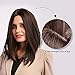 HAIRCUBE Short Wigs for Women,Dark Brown Bob Wig Shoulder Length Synthetic Wig Heat Resistant Hair for Daily Party Use 16 Inches(Open Cap)