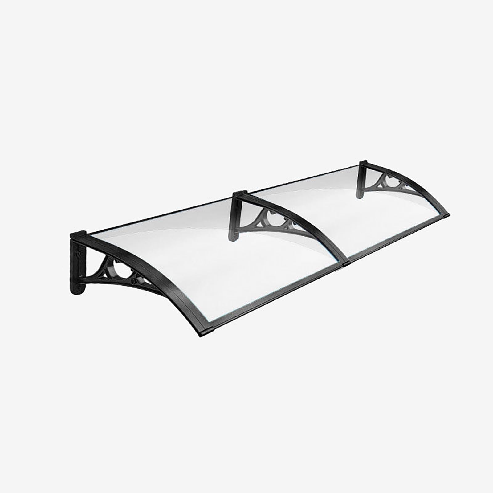 Auvent de porte robuste en polycarbonate pour fenêtre et balcon extérieur 31x63 po