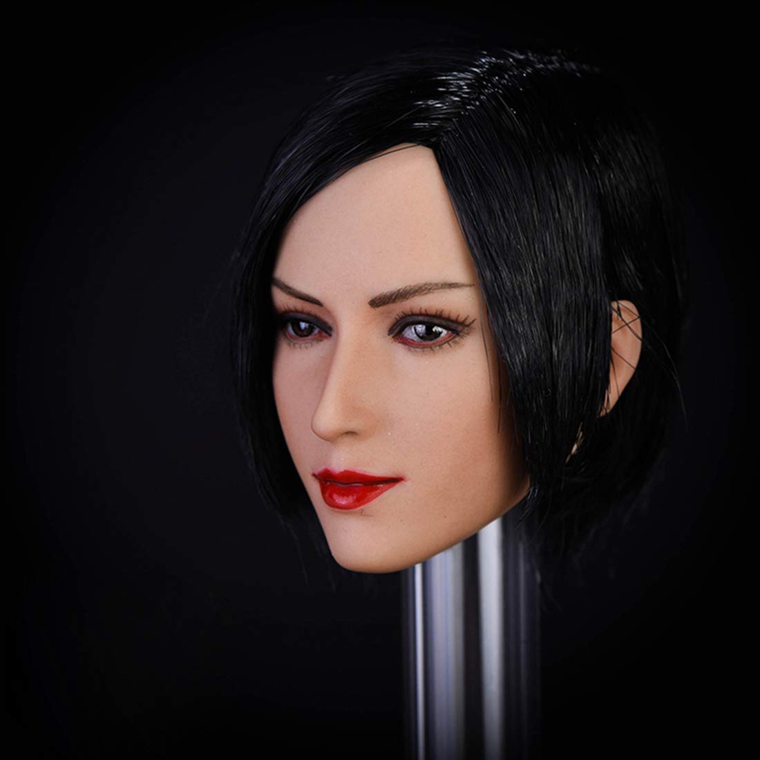 1/6 Testa Di Capelli Neri Donna Modello SCULTURA Per 12" PH TBL - Foto 9