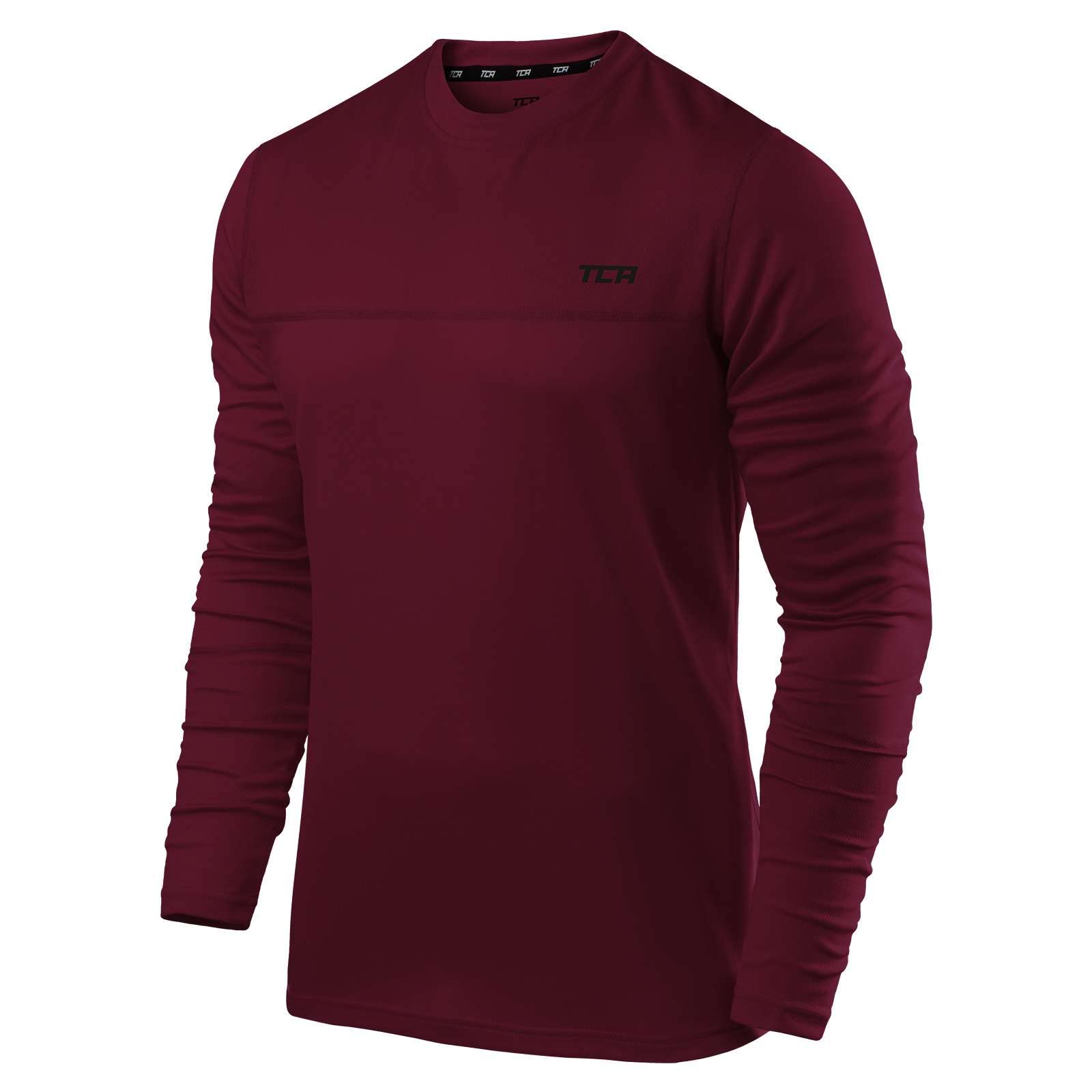 TCA Element Sport Langarmshirt Herren - Funktionsshirt mit Rundhalsausschnitt - Laufshirt Running Shirt atmungsaktiv - Langarm Sportshirt - Sport Oberteil
