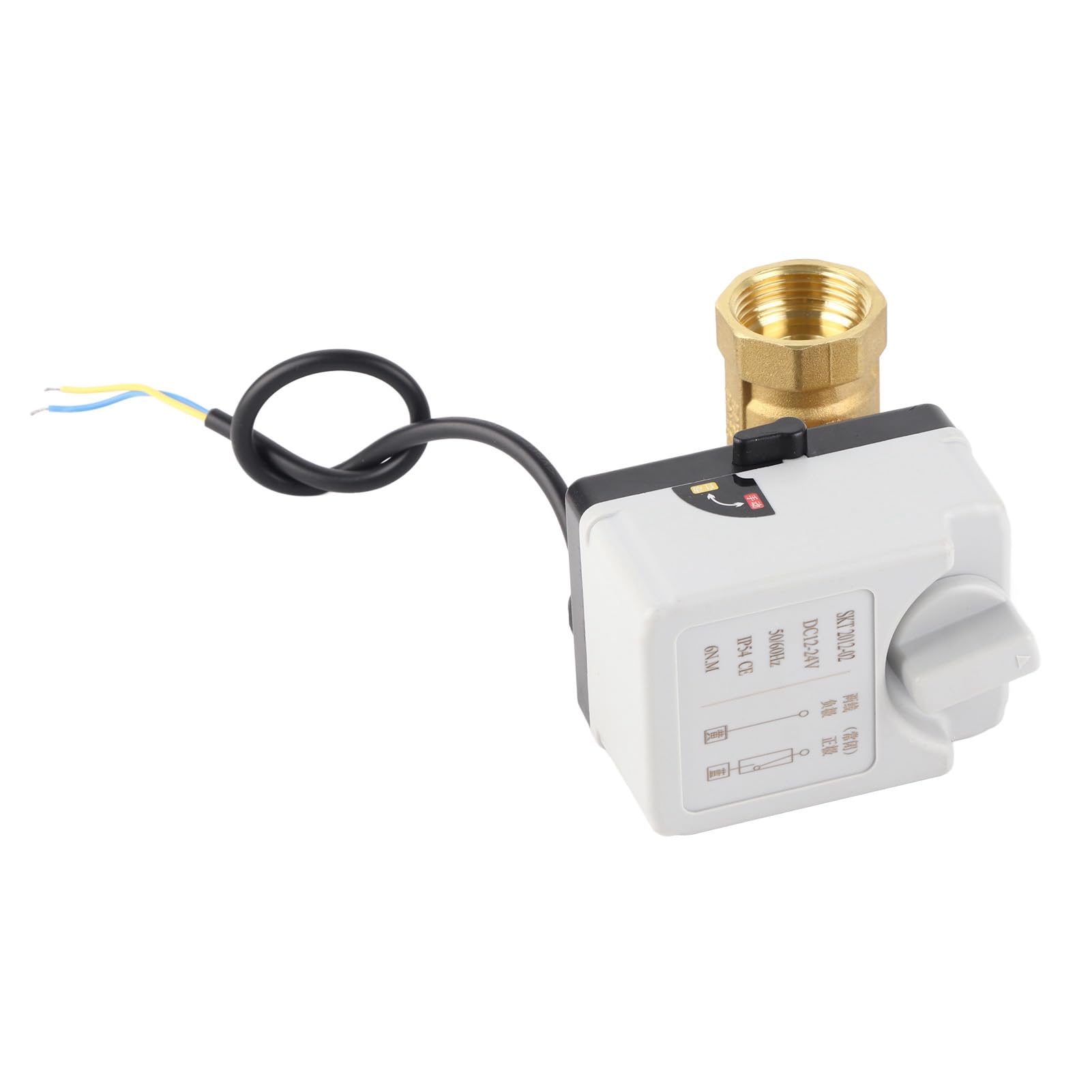 VALVOLA A SFERA MOTORIZZATA OTTONE ABS SMART CONTROL RESISTENTE ALL'ACQUA DN25 DC 12V‑24V ACCESSORIO Uso industriale