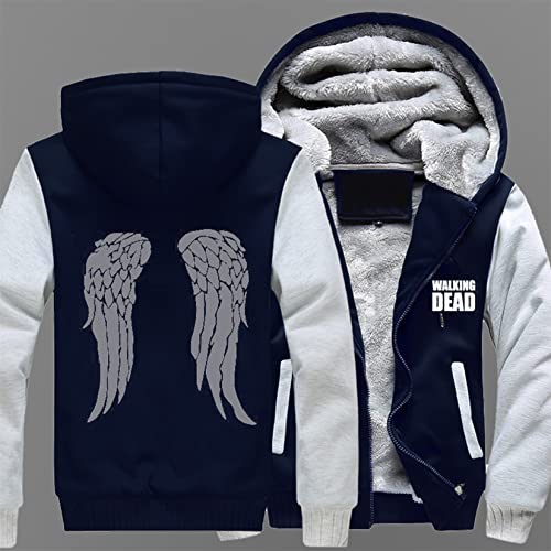 WIOSEN Adultos Forro Polar Abrigos Con Capucha Walking Dead Estampados Chaquetas De Manga Larga Al Aire Libre Sudadera Caliente Ropa Exterior Entrenamiento Juvenil Sudaderas,D-Aldult XL