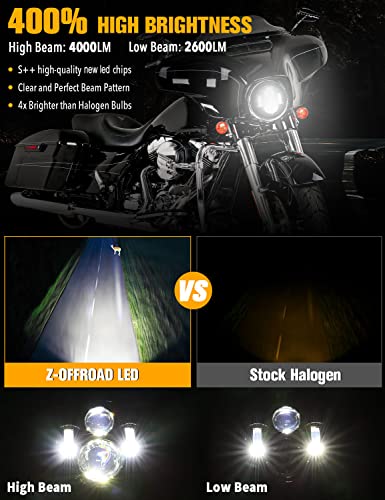 image for Z-OFFROAD New 7 inch LED Headlight High Low Beam Headlamp Compatible W