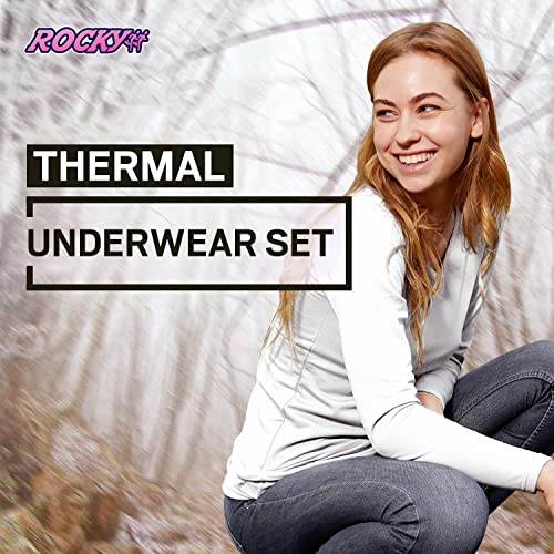 Rocky Thermal Underwear For Women (Thermal Long Johns Set) Shirt & Pants, Base Layer w/Leggings/Bottoms Ski/Extreme Cold (Black - X-Large) - Image 3