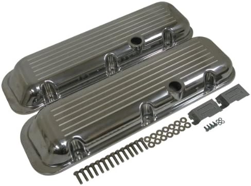 1965-95 Compatible/Replacement for Chevy Big Block 396-427-454-502 Short Polished Aluminum Valve Covers - Ball Milled