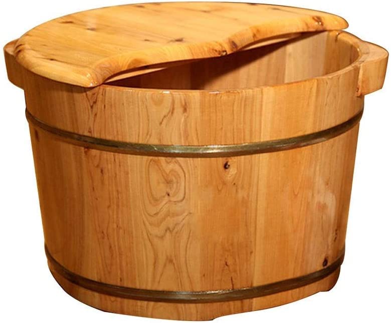 Bañera de madera para masaje de pies y pedicura