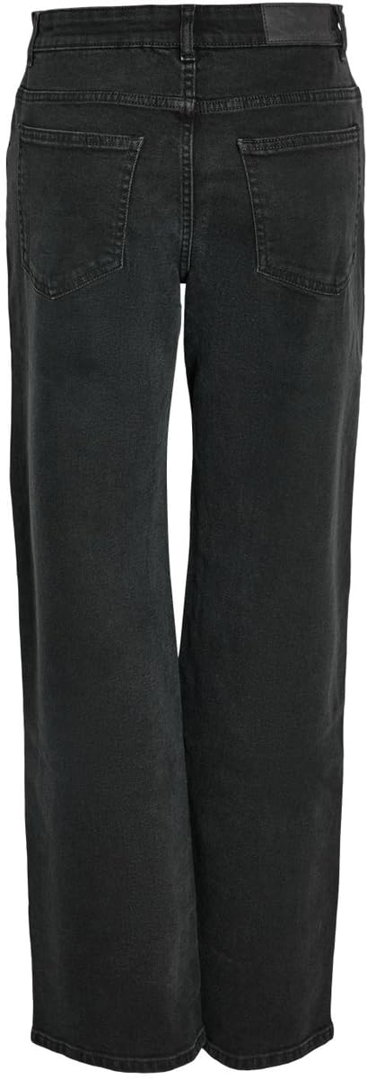 NOISY MAY Damen Denim Jeans Hose Wide Leg Mid Waist Stretch Pants NMYOLANDA