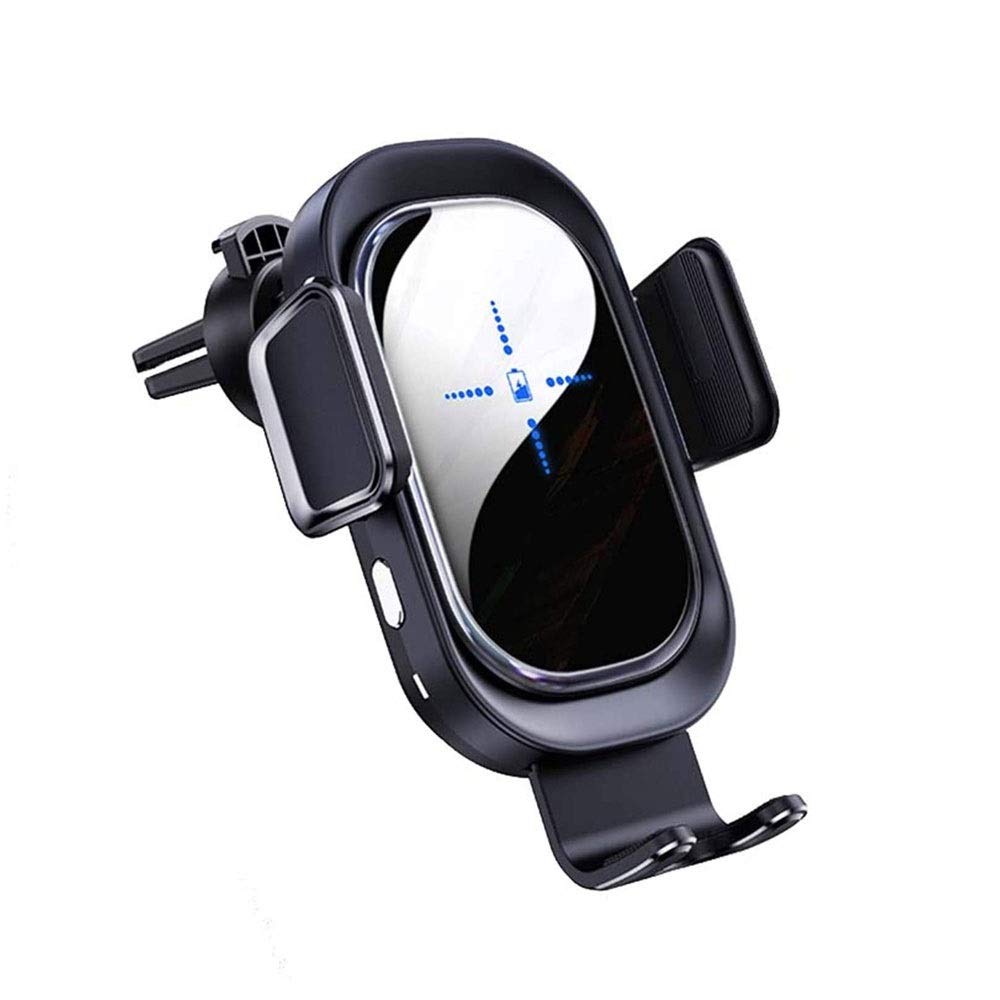 Cargador de automóvil inalámbrico, 15W Qi Carga rápida Automóviles Automóviles Automóviles, Soporte de teléfono de ventilación de avión de Windshield, Soporte de soporte de ventosa Soporte de car