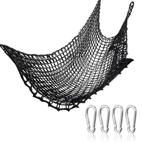 Filet d'escalade, Filet De Sécurité pour Aire De Jeux À Double Couche, Filet De Corde Anti-Chute avec 4 Crochets De Sécurité Supplémentaires pour Cabane...