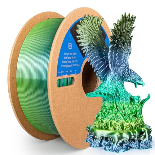 3Dgenius Silk Rainbow PLA Filament 1.75mm, Forest Color Series, 1kg, 2.8 pounds, Polylactic Acid, 1.75 millimeters, 3D P