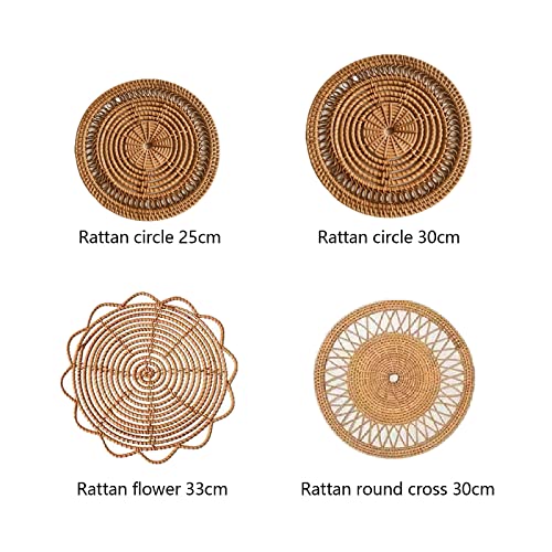 Sets de table ronds tissés en rotin pour protéger et décorer la table