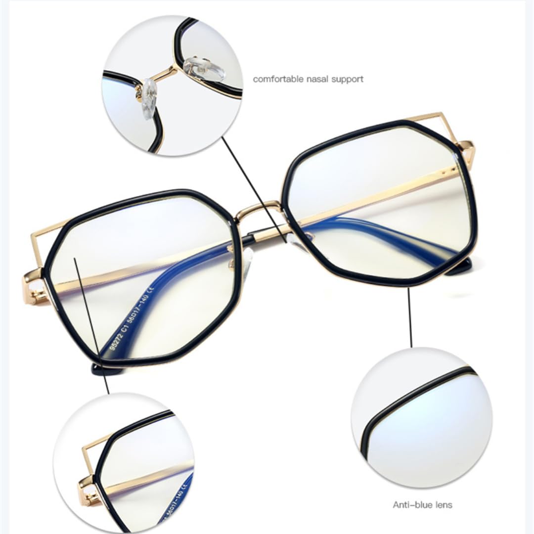 Modne damskie okulary korekcyjne z pełną oprawką UV400