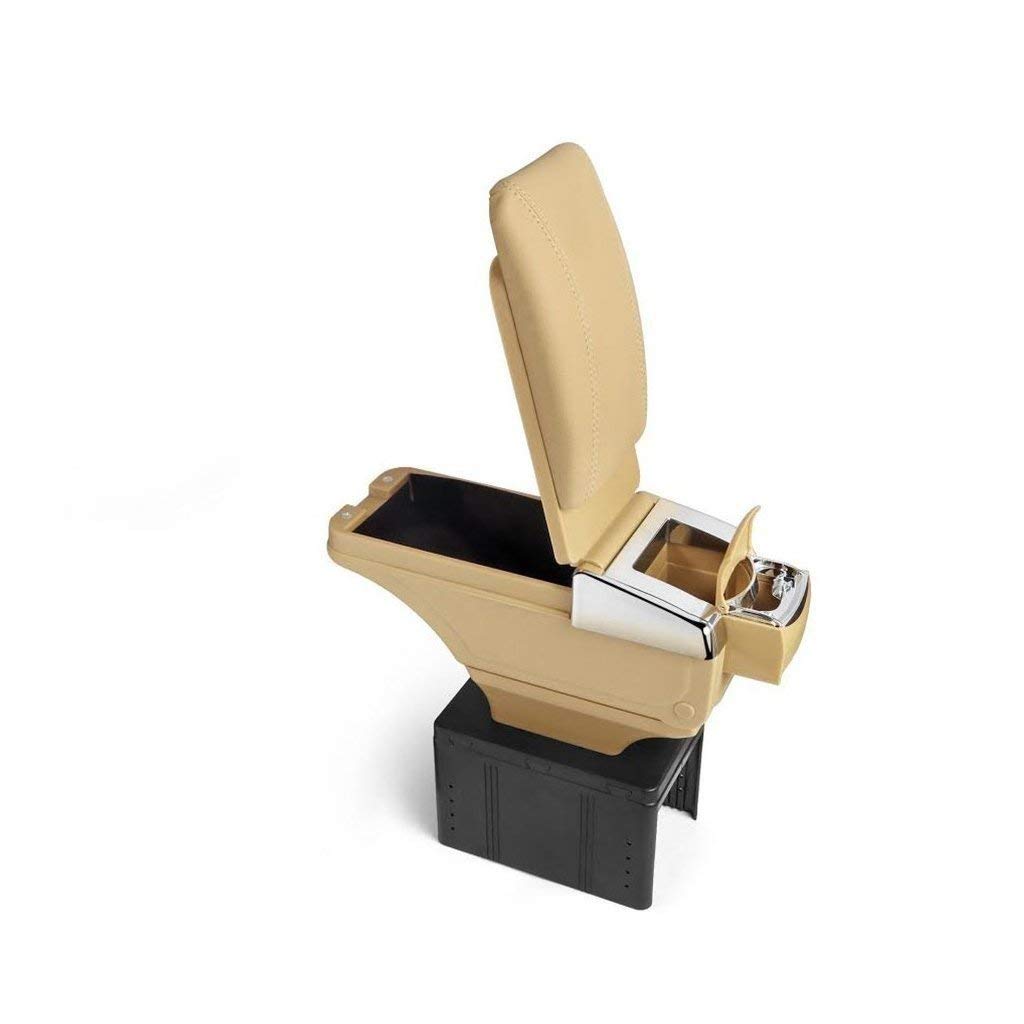 TOUCH OF MODERN  Car Armrest with Glass Holder & Ash Tray Beige