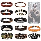 Vintage y moderno-ya sea de estilo vintage o moderno, estas pulseras de cuero tejido pueden combinarse bien con ellas. Es adecuado para combinar varios estilos de ropa en la vida diaria. También apto para viajes, vacaciones o fiestas.