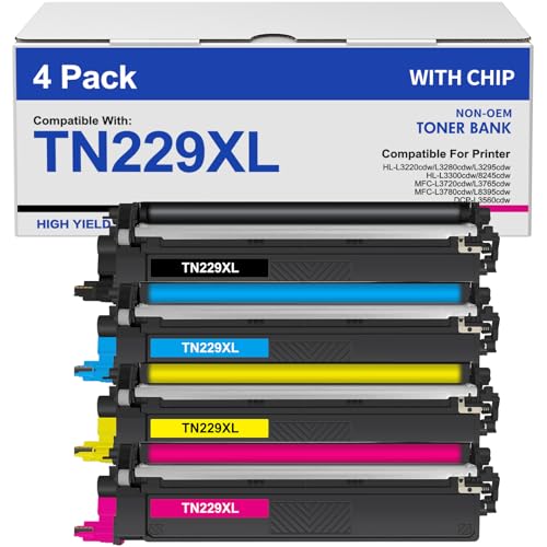 Toner TN229XL compatible TN229 haute capacité pour imprimante laser couleur HL-L3295CDW