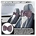 1 PCS Rhinestone Car Headrest Neck Pillow, Auto Headrest Cushion for Driving Seat, Bling Crystal Diamond Bow Neck Support Relax Pillow, Car Interior Accessories for Women Girly (Purple)