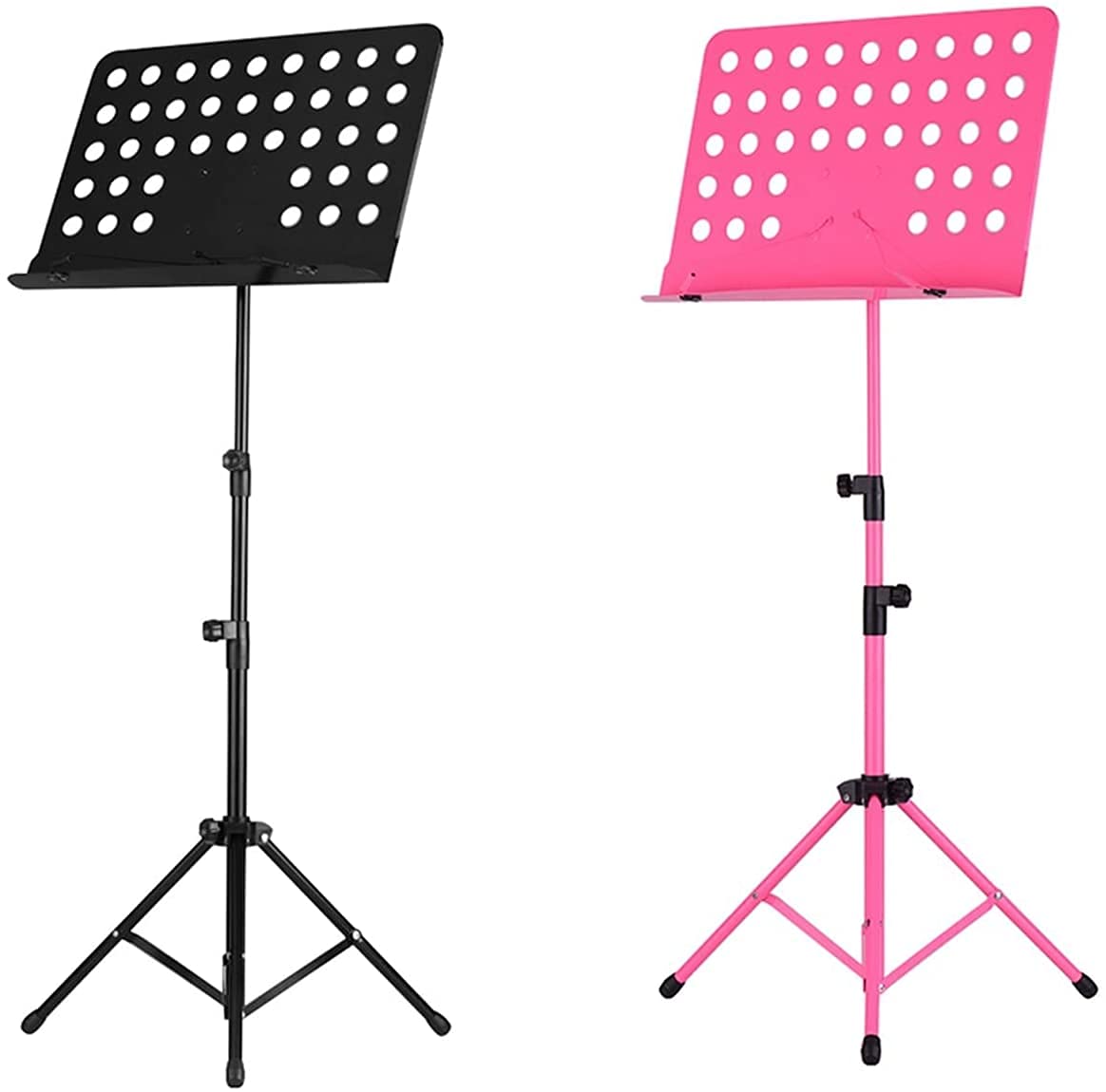 Tragbarer Notenständer, höhenverstellbar, abnehmbar, für Gitarre, Klavier, Violine, Schwarz