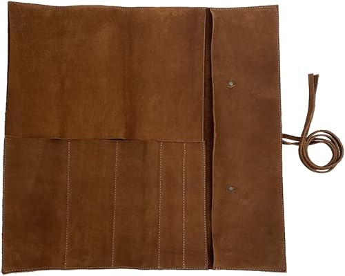 Miniatura 5 de Hide & Drink, Estuche para cuchillos rústicos (5 bolsillos), bolsa de mano compacta para chefs y cocineros que viajan, organizador de almacenamiento