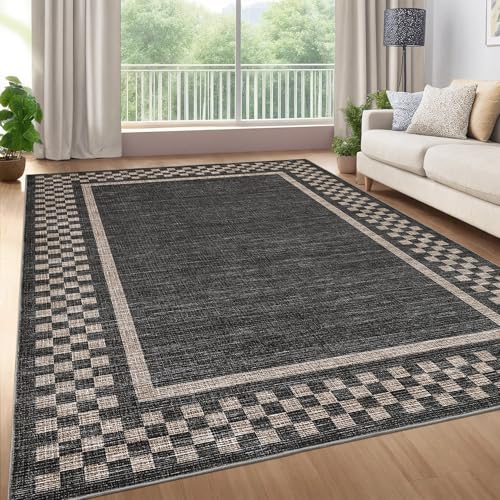 GarveeHome Area Rug 10x13 Living Room Rug Modern Bordered Soft