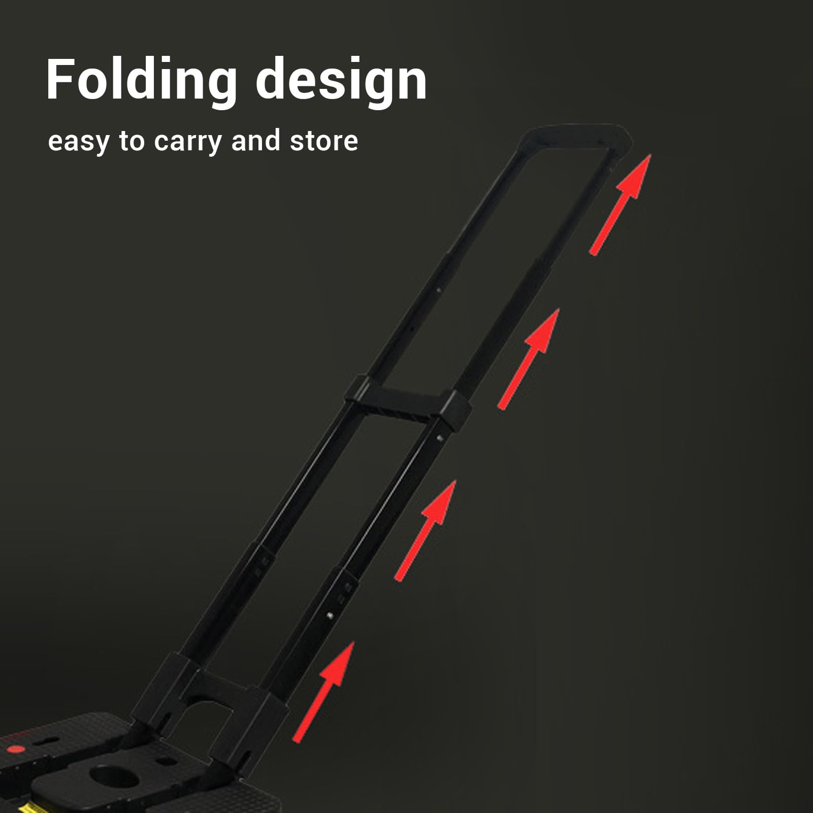 Carrello con Piattaforma per Carrello Pieghevole Compatto per Bagagli Resistente per Generi Alimentari
