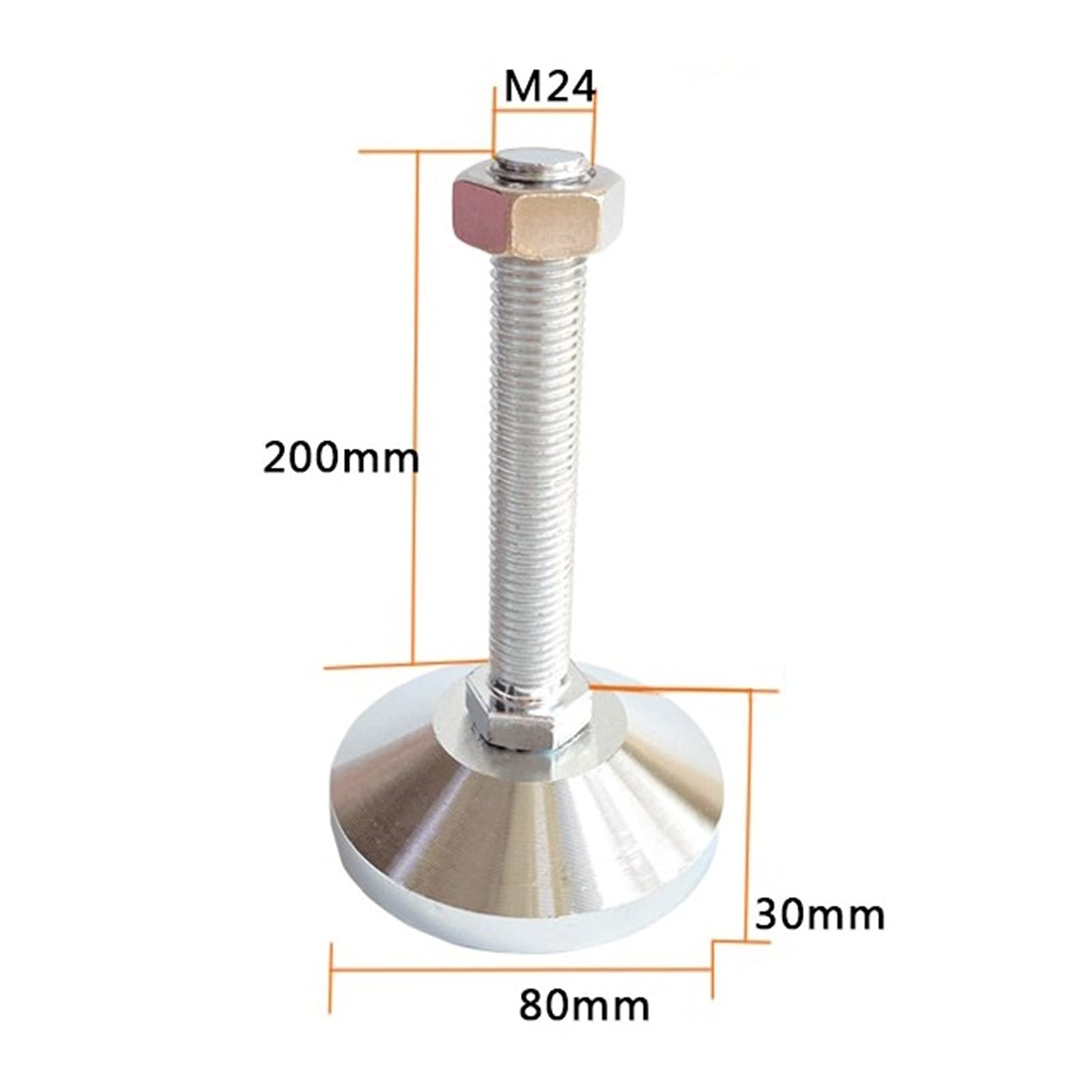 Patas ajustables, Patas para muebles, Pie nivelador ajustable de alta resistencia, pata niveladora for muebles, enderezador de pie con rosca completa, riel nivelador de base de 80 mm(D80 M20X150mm)