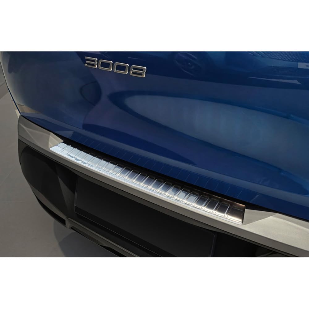 Avisa Stainless Steel Rear bumper protector compatible with Peugeot 3008 III 2024- 'Ribs'