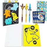 Pokemon Journal with Pens Set - Bundle with Pikachu Spiral Notebook with...