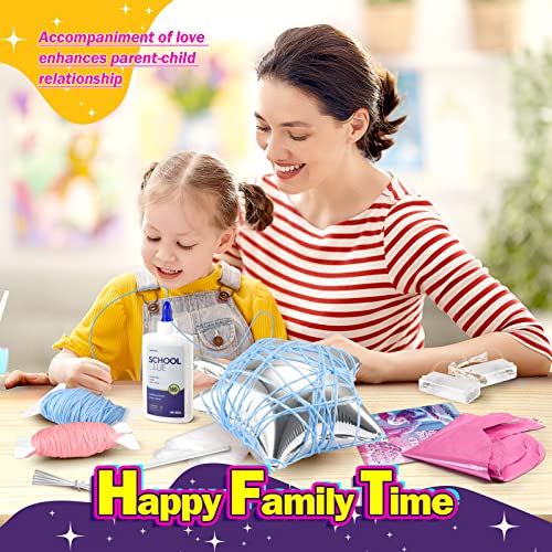 Crafts For Girls Ages 8-12, Diy 3D String Art Craft Kits For Kids 8-12 Makes A Light Up Star & Heart Lantern With 30 Multicolored Led Bulbs For Christmas Birthday Gifts For 8 9 10 11 12 Year Old Girls #TOP2