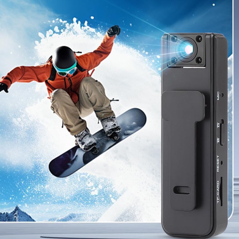 Saker Ultra hd 2-in-1 Sports Video Audio Recorder,1080P Wearable Body Camera, IR Night Vision, Wide Angle, 5H Record, Clip-On Sports Recorder (2 Pack)