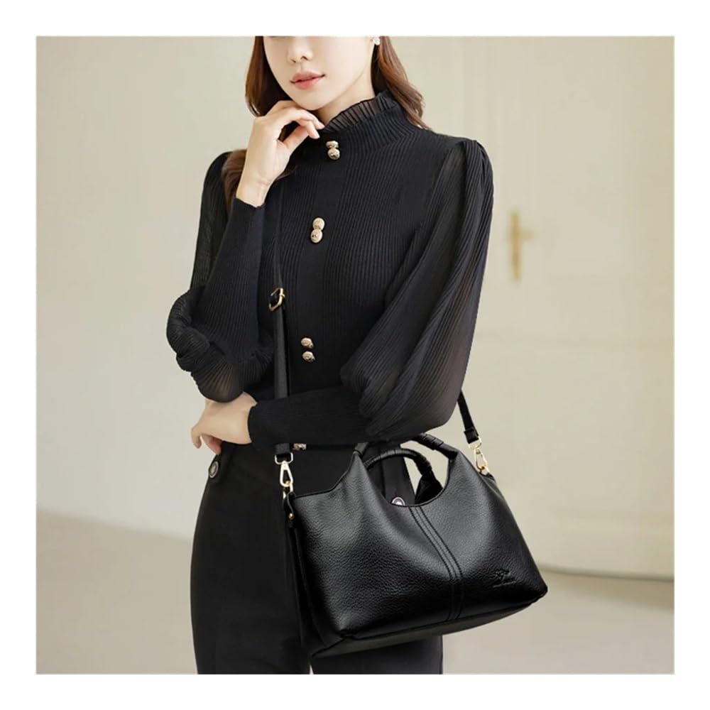 Weiches Leder Damen Handtasche Tote Bag Mode Luxus Frauen Schultertasche Trendy Weiblich Pendeln Crossbody Taschen Geldbörse