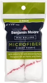 Benjamin Moore Microfiber 4 in. W X 1/2 in. Mini Roller 2 pk