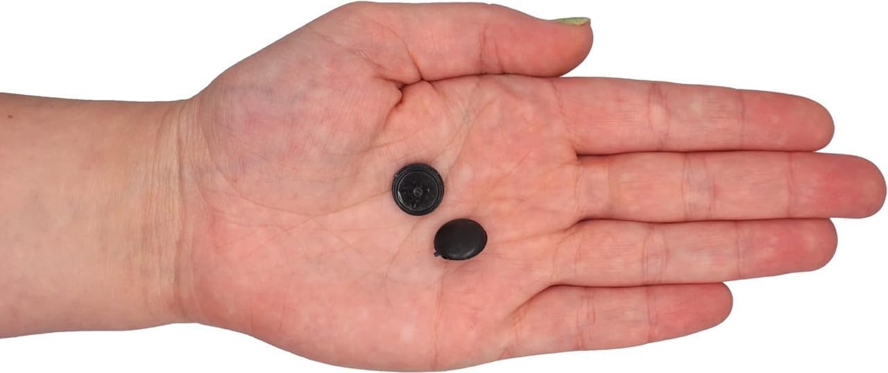 (Pack of 50) Pozidriv Head Clip On Plastic Cover Caps Furniture Decorative Cap, Black (S29)